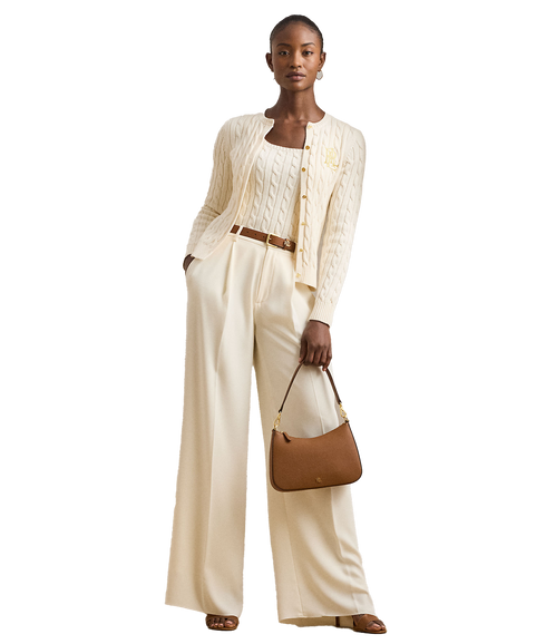 Cable-Knit Cotton Cardigan - Cream