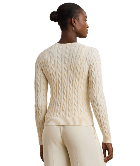 Cable-Knit Cotton Cardigan - Cream