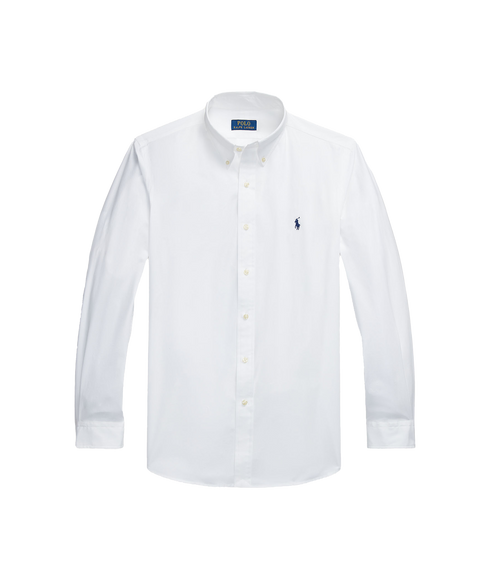 Custom Fit Stretch Poplin Shirt - White