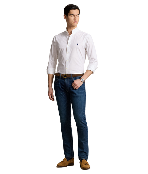 Custom Fit Stretch Poplin Shirt - White