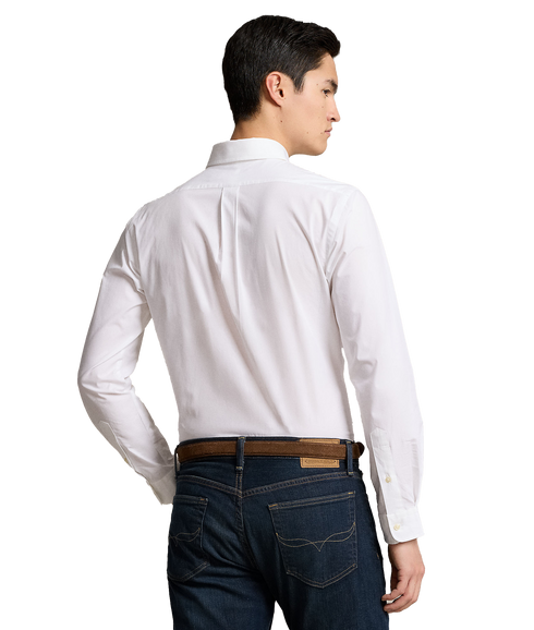Custom Fit Stretch Poplin Shirt - White