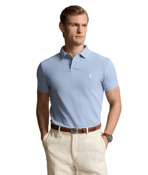 The Iconic Mesh Polo Shirt Vessel - Blue