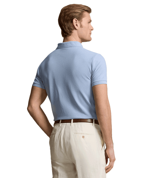 The Iconic Mesh Polo Shirt Vessel - Blue