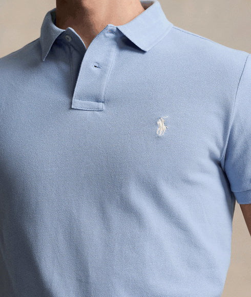 The Iconic Mesh Polo Shirt Vessel - Blue