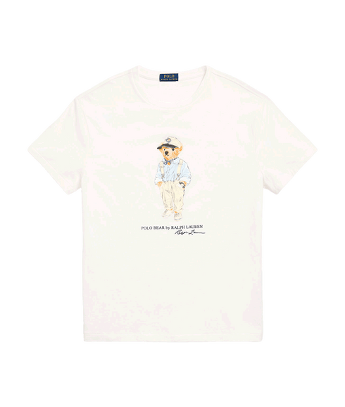 Classic Fit Polo Bear Jersey T-shirt - White