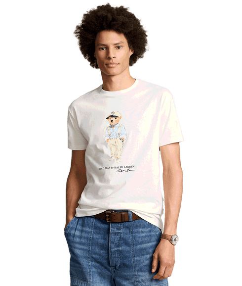 Classic Fit Polo Bear Jersey T-shirt - White