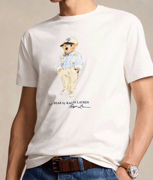 Classic Fit Polo Bear Jersey T-shirt - White