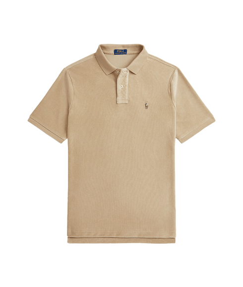 Classic Fit Knit Corduroy Polo Shirt - Brown