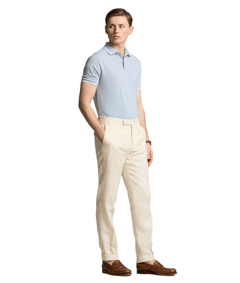 Custom Slim Fit Stretch Mesh Polo Shirt - Blue