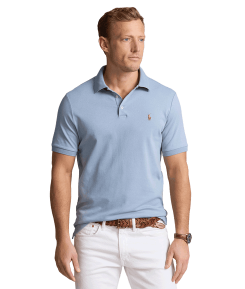 Custom Slim Fit Soft Cotton Polo Shirt - Blue