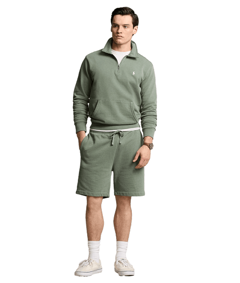 Loopback Fleece Quarter-zip Sweatshirt - Green