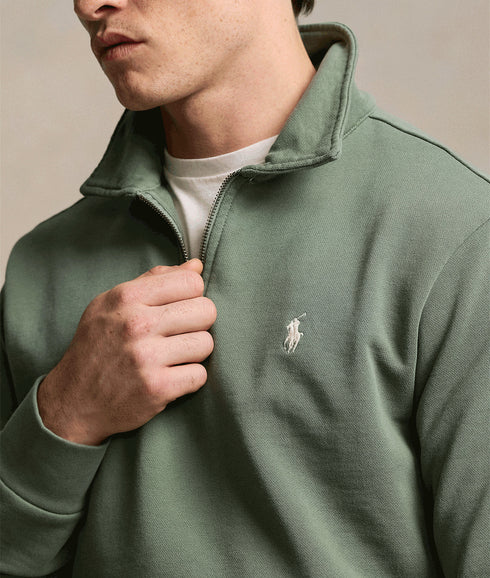 Loopback Fleece Quarter-zip Sweatshirt - Green