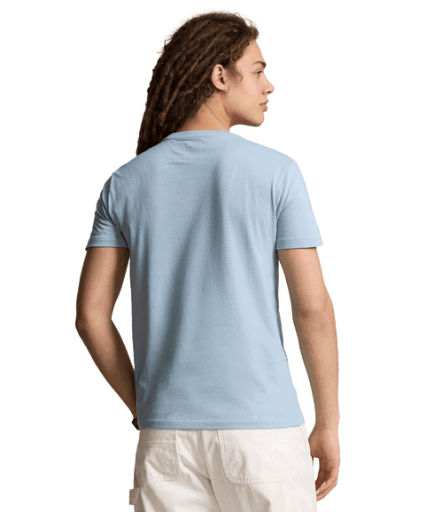 Custom Slim Fit Jersey Crewneck T-shirt - Blue