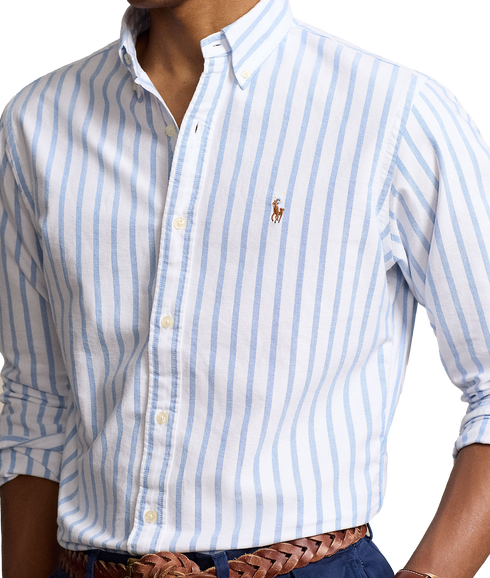 Custom Fit Striped Oxford Shirt - Multi