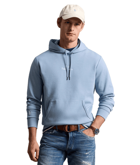Logo Double-knit Hoodie - Blue