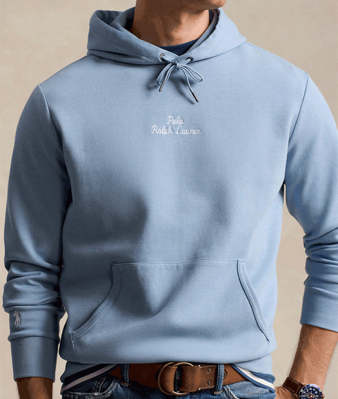 Logo Double-knit Hoodie - Blue