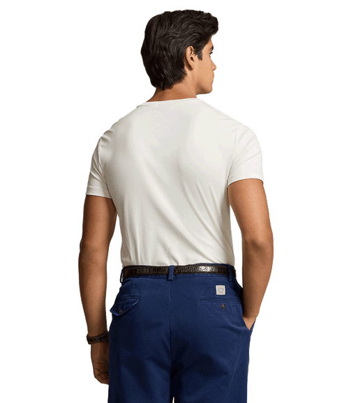 Custom Slim Fit Soft Cotton T-shirt - Cream