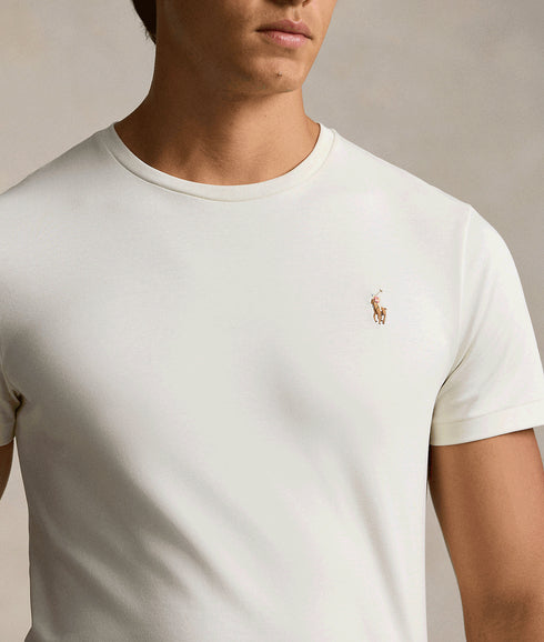 Custom Slim Fit Soft Cotton T-shirt - Cream