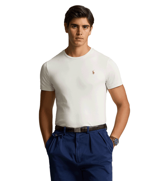 Custom Slim Fit Soft Cotton T-shirt - Cream