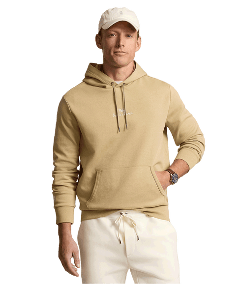 Logo Double-knit Hoodie - Beige