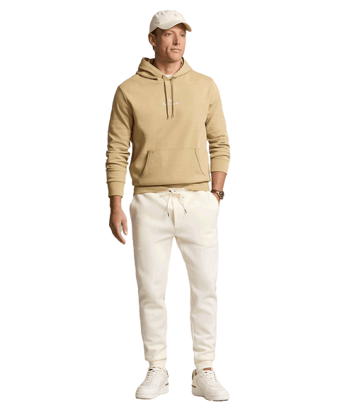 Logo Double-knit Hoodie - Beige