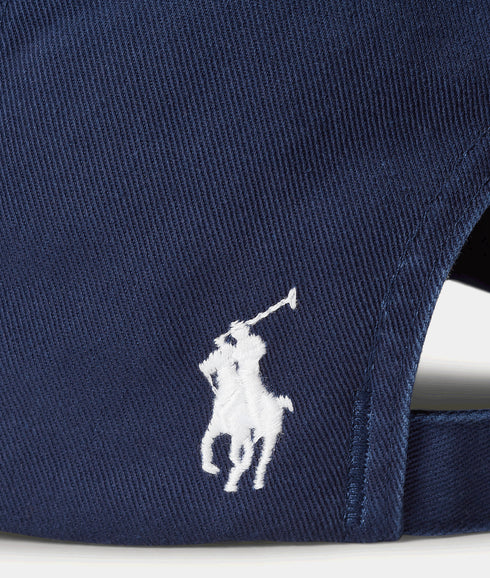 Embroidered Logo Cotton Twill Ball Cap - Navy