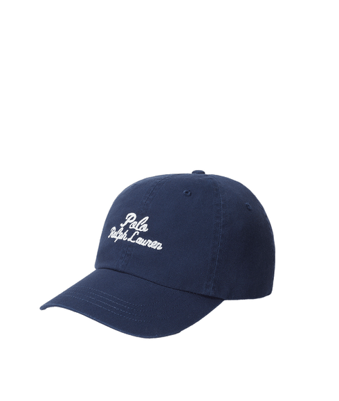 Embroidered Logo Cotton Twill Ball Cap - Navy