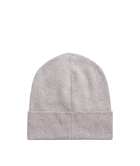 Rib-knit Cotton Beanie - Grey