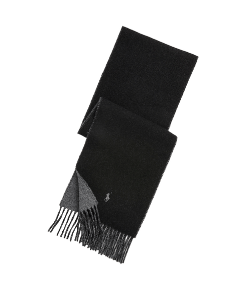 Reversible Wool-blend Scarf - Black