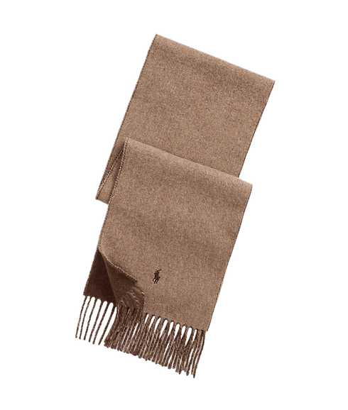 Reversible Wool-blend Scarf - Brown