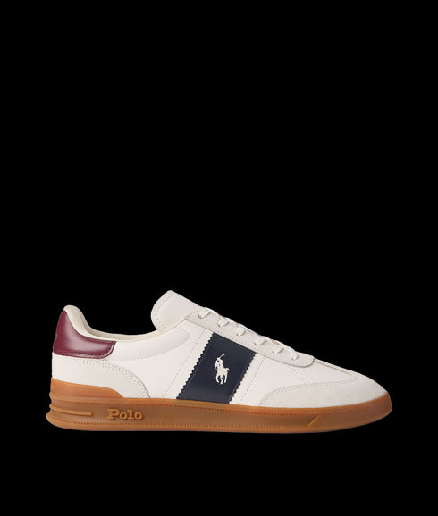 Heritage Aera Leather-suede Sneaker - White