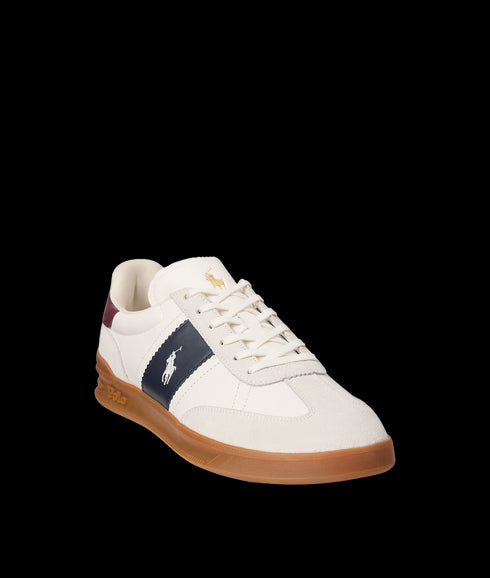 Heritage Aera Leather-suede Sneaker - White