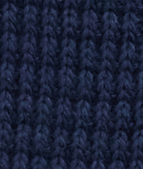 Dog-embroidered Waffle-knit Crew Socks - Navy