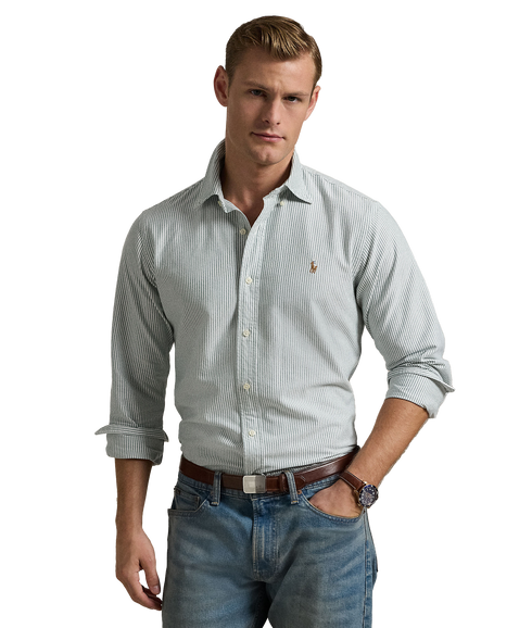 Custom Fit Striped Oxford Shirt - Multi