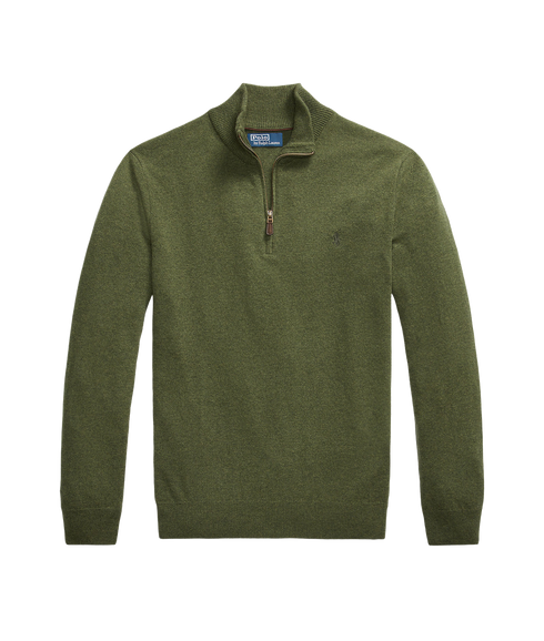 Wool Quarter-zip Sweater - Green