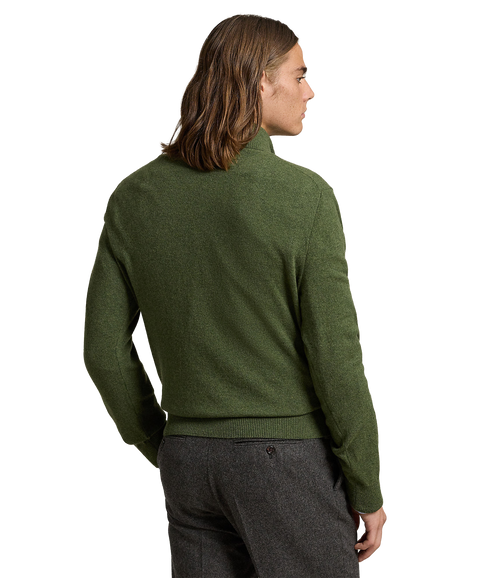 Wool Quarter-zip Sweater - Green
