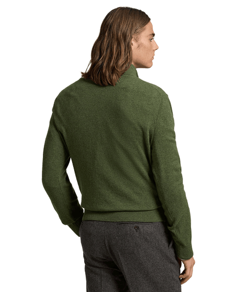 Wool Quarter-zip Sweater - Green