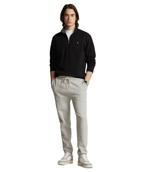 Luxury Jersey Quarter-zip Pullover - Black