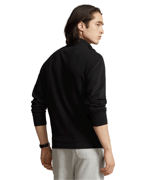Luxury Jersey Quarter-zip Pullover - Black