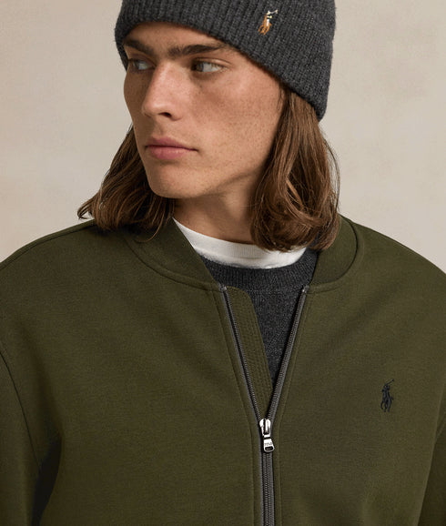 Double-knit Bomber Jacket - Green