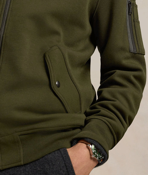 Double-knit Bomber Jacket - Green