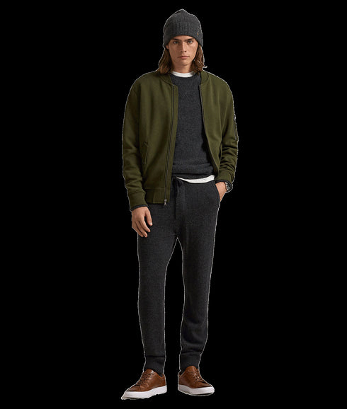 Double-knit Bomber Jacket - Green