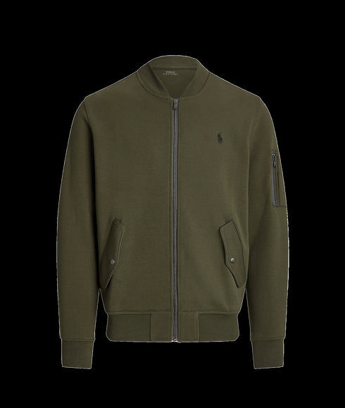 Double-knit Bomber Jacket - Green