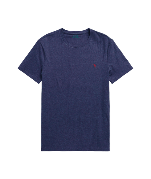 Custom Slim Fit Jersey Crewneck T-Shirt - Navy