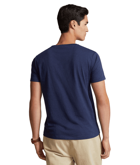 Custom Slim Fit Jersey Crewneck T-Shirt - Navy