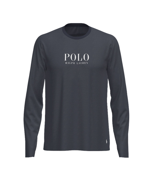 Logo Jersey Long-sleeve Sleep Shirt - Navy