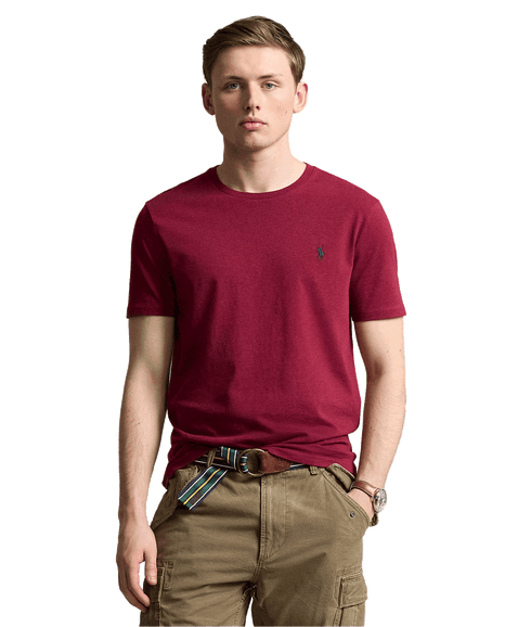 Custom Slim Fit Jersey Crewneck T-shirt - Red
