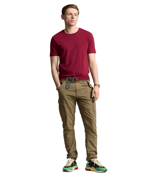Custom Slim Fit Jersey Crewneck T-shirt - Red