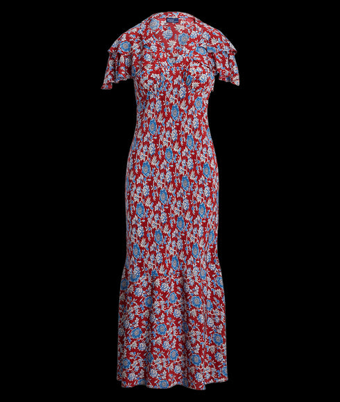 Floral-Print Silk Dress - Multi