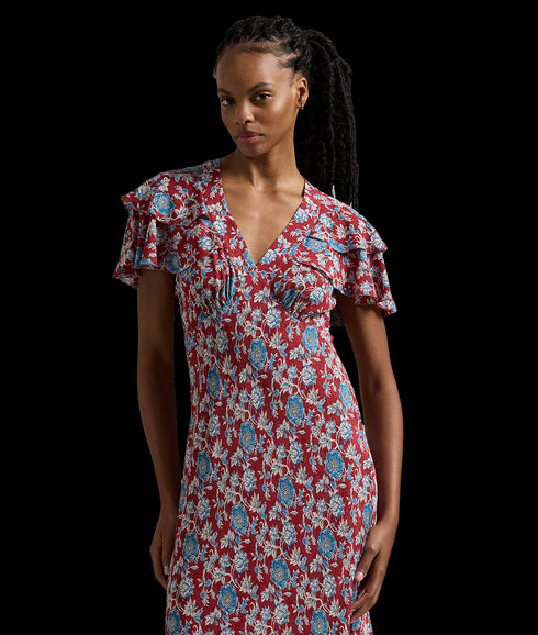 Floral-Print Silk Dress - Multi